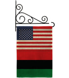 African American US Friendship - Nationality Flags of the World Vertical Impressions Decorative Flags HG140270 Made In USA