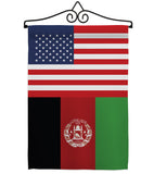 Afghanistan US Friendship - Nationality Flags of the World Vertical Impressions Decorative Flags HG140271 Made In USA