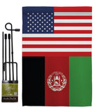 Afghanistan US Friendship - Nationality Flags of the World Vertical Impressions Decorative Flags HG140271 Made In USA