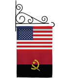 Angola US Friendship - Nationality Flags of the World Vertical Impressions Decorative Flags HG140276 Made In USA