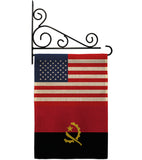 Angola US Friendship - Nationality Flags of the World Vertical Impressions Decorative Flags HG140276 Made In USA