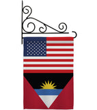 Antigua & Barbuda US Friendship - Nationality Flags of the World Vertical Impressions Decorative Flags HG140278 Made In USA