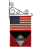 Antigua & Barbuda US Friendship - Nationality Flags of the World Vertical Impressions Decorative Flags HG140278 Made In USA