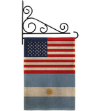 Argentina US Friendship - Nationality Flags of the World Vertical Impressions Decorative Flags HG140280 Made In USA