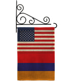 Armenia US Friendship - Nationality Flags of the World Vertical Impressions Decorative Flags HG140282 Made In USA