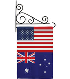 Australia US Friendship - Nationality Flags of the World Vertical Impressions Decorative Flags HG140284 Made In USA