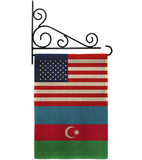 Azerbaijan US Friendship - Nationality Flags of the World Vertical Impressions Decorative Flags HG140287 Made In USA