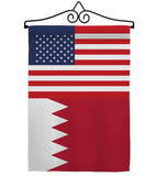 Bahrain US Friendship - Nationality Flags of the World Vertical Impressions Decorative Flags HG140290 Made In USA