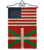 Basque Lands US Friendship - Nationality Flags of the World Vertical Impressions Decorative Flags HG140293 Made In USA