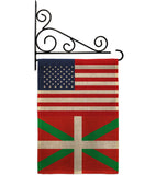 Basque Lands US Friendship - Nationality Flags of the World Vertical Impressions Decorative Flags HG140293 Made In USA