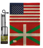 Basque Lands US Friendship - Nationality Flags of the World Vertical Impressions Decorative Flags HG140293 Made In USA