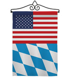 Bavaria US Friendship - Nationality Flags of the World Vertical Impressions Decorative Flags HG140294 Made In USA