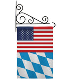 Bavaria US Friendship - Nationality Flags of the World Vertical Impressions Decorative Flags HG140294 Made In USA