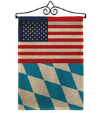 Bavaria US Friendship - Nationality Flags of the World Vertical Impressions Decorative Flags HG140294 Made In USA