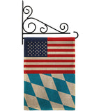 Bavaria US Friendship - Nationality Flags of the World Vertical Impressions Decorative Flags HG140294 Made In USA