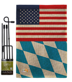 Bavaria US Friendship - Nationality Flags of the World Vertical Impressions Decorative Flags HG140294 Made In USA