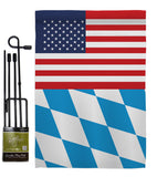 Bavaria US Friendship - Nationality Flags of the World Vertical Impressions Decorative Flags HG140294 Made In USA