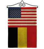 Belgium US Friendship - Nationality Flags of the World Vertical Impressions Decorative Flags HG140296 Made In USA