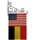 Belgium US Friendship - Nationality Flags of the World Vertical Impressions Decorative Flags HG140296 Made In USA