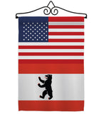 Berlin US Friendship - Nationality Flags of the World Vertical Impressions Decorative Flags HG140303 Made In USA