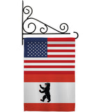 Berlin US Friendship - Nationality Flags of the World Vertical Impressions Decorative Flags HG140303 Made In USA