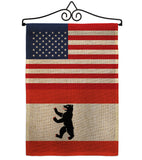 Berlin US Friendship - Nationality Flags of the World Vertical Impressions Decorative Flags HG140303 Made In USA