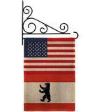 Berlin US Friendship - Nationality Flags of the World Vertical Impressions Decorative Flags HG140303 Made In USA