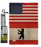 Berlin US Friendship - Nationality Flags of the World Vertical Impressions Decorative Flags HG140303 Made In USA