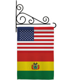 Bolivia US Friendship - Nationality Flags of the World Vertical Impressions Decorative Flags HG140308 Made In USA