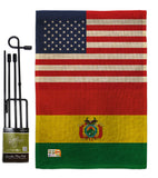 Bolivia US Friendship - Nationality Flags of the World Vertical Impressions Decorative Flags HG140308 Made In USA