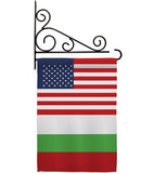 Bulgaria US Friendship - Nationality Flags of the World Vertical Impressions Decorative Flags HG140323 Made In USA