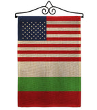 Bulgaria US Friendship - Nationality Flags of the World Vertical Impressions Decorative Flags HG140323 Made In USA