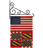 Burgundy US Friendship - Nationality Flags of the World Vertical Impressions Decorative Flags HG140325 Made In USA