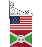 Burundi US Friendship - Nationality Flags of the World Vertical Impressions Decorative Flags HG140326 Made In USA
