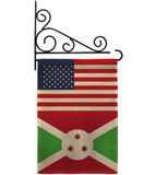 Burundi US Friendship - Nationality Flags of the World Vertical Impressions Decorative Flags HG140326 Made In USA