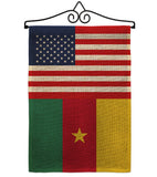 Cameroon US Friendship - Nationality Flags of the World Vertical Impressions Decorative Flags HG140328 Made In USA