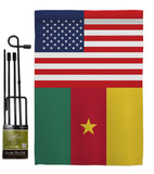 Cameroon US Friendship - Nationality Flags of the World Vertical Impressions Decorative Flags HG140328 Made In USA