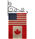 Canada US Friendship - Nationality Flags of the World Vertical Impressions Decorative Flags HG140329 Made In USA