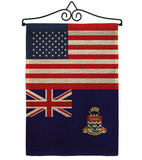Cayman Islands US Friendship - Nationality Flags of the World Vertical Impressions Decorative Flags HG140331 Made In USA
