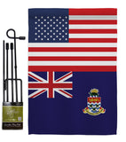Cayman Islands US Friendship - Nationality Flags of the World Vertical Impressions Decorative Flags HG140331 Made In USA