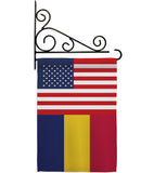 Chad US Friendship - Nationality Flags of the World Vertical Impressions Decorative Flags HG140334 Made In USA