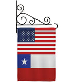 Chile US Friendship - Nationality Flags of the World Vertical Impressions Decorative Flags HG140335 Made In USA