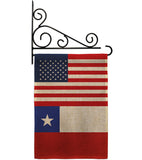 Chile US Friendship - Nationality Flags of the World Vertical Impressions Decorative Flags HG140335 Made In USA