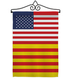 Catalonia US Friendship - Nationality Flags of the World Vertical Impressions Decorative Flags HG140337 Made In USA