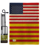 Catalonia US Friendship - Nationality Flags of the World Vertical Impressions Decorative Flags HG140337 Made In USA