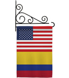 Colombia US Friendship - Nationality Flags of the World Vertical Impressions Decorative Flags HG140339 Made In USA