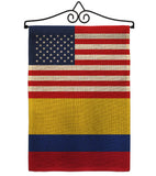 Colombia US Friendship - Nationality Flags of the World Vertical Impressions Decorative Flags HG140339 Made In USA