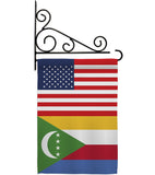 Comoros US Friendship - Nationality Flags of the World Vertical Impressions Decorative Flags HG140340 Made In USA