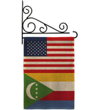 Comoros US Friendship - Nationality Flags of the World Vertical Impressions Decorative Flags HG140340 Made In USA