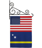 Curacao US Friendship - Nationality Flags of the World Vertical Impressions Decorative Flags HG140351 Made In USA